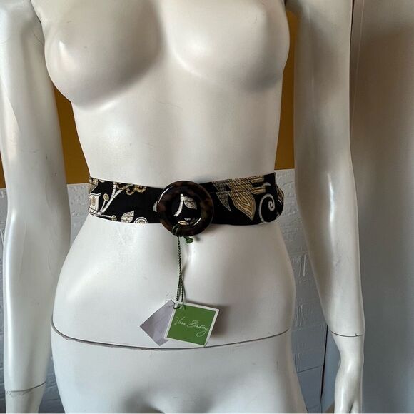 Vera Bradley Reversible Belt Bird print Yellow Black NWT one size - Picture 5 of 5